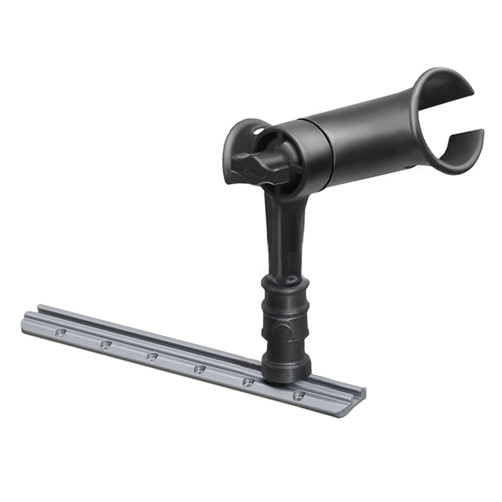RAM Mount RAM Tube Jr. Rod Holder w/ 4" Post &amp; Adapt-A-Post Track Mounting Base