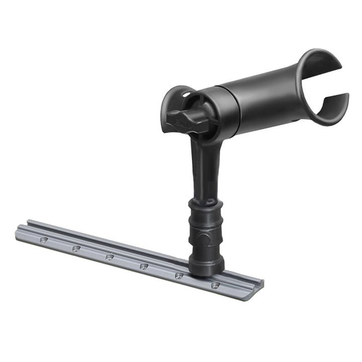 RAM Mount RAM Tube Jr. Rod Holder w/ 4" Post &amp; Adapt-A-Post Track Mounting Base