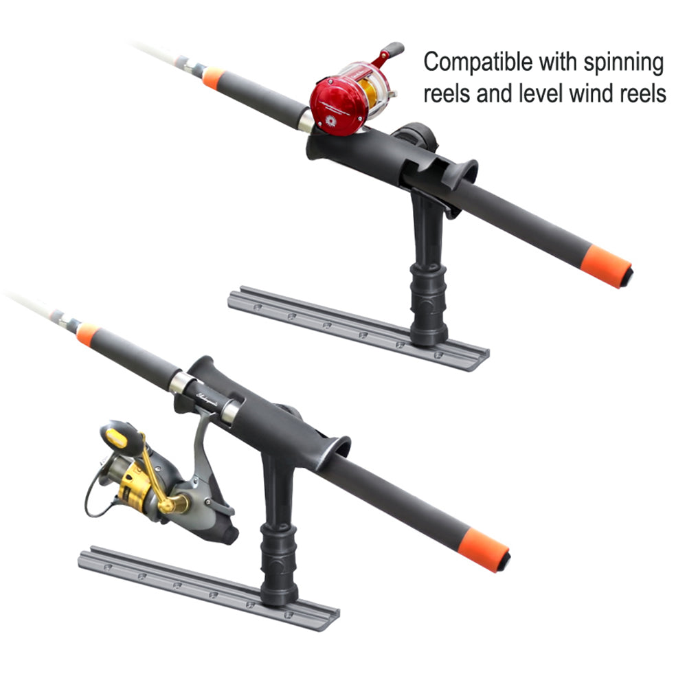 RAM Mount RAM Tube Jr. Rod Holder w/ 4" Post &amp; Adapt-A-Post Track Mounting Base