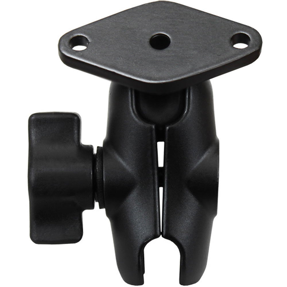 RAM Mount Short Double Socket Arm with Diamond Base for surface mounting, made by RAM Mounting Systems.