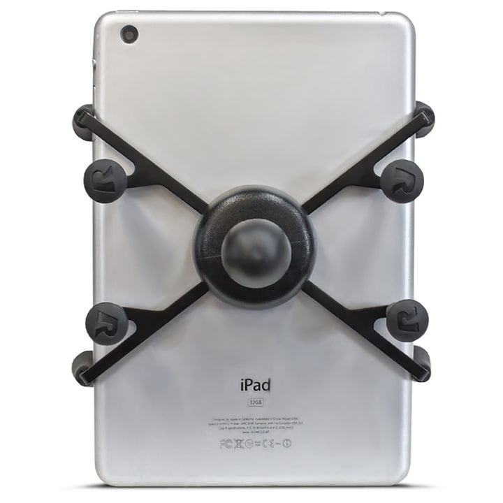 RAM Mounting Systems X-Grip universal tablet holder with 1-inch ball for secure mounting of tablets in various vehicle or workspace setups