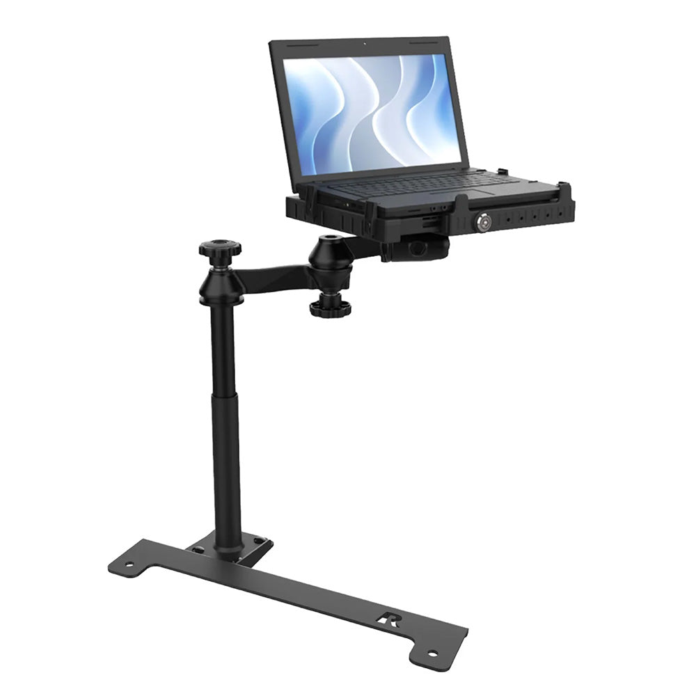 RAM Mounts No-Drill Laptop Mount for 2019-2026 Chevy Silverado and Tahoe vehicle laptop mounting system, secure and easy to install