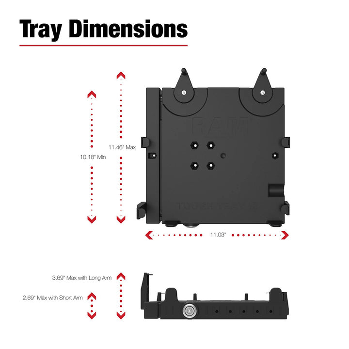 RAM Mount RAM Universal Drill-Down Vehicle Laptop Mount