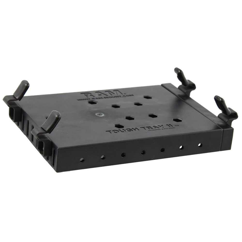 RAM Mount Universal Laptop Mount Tough Tray II for vehicle, secure mounting system for laptops in rugged environments.