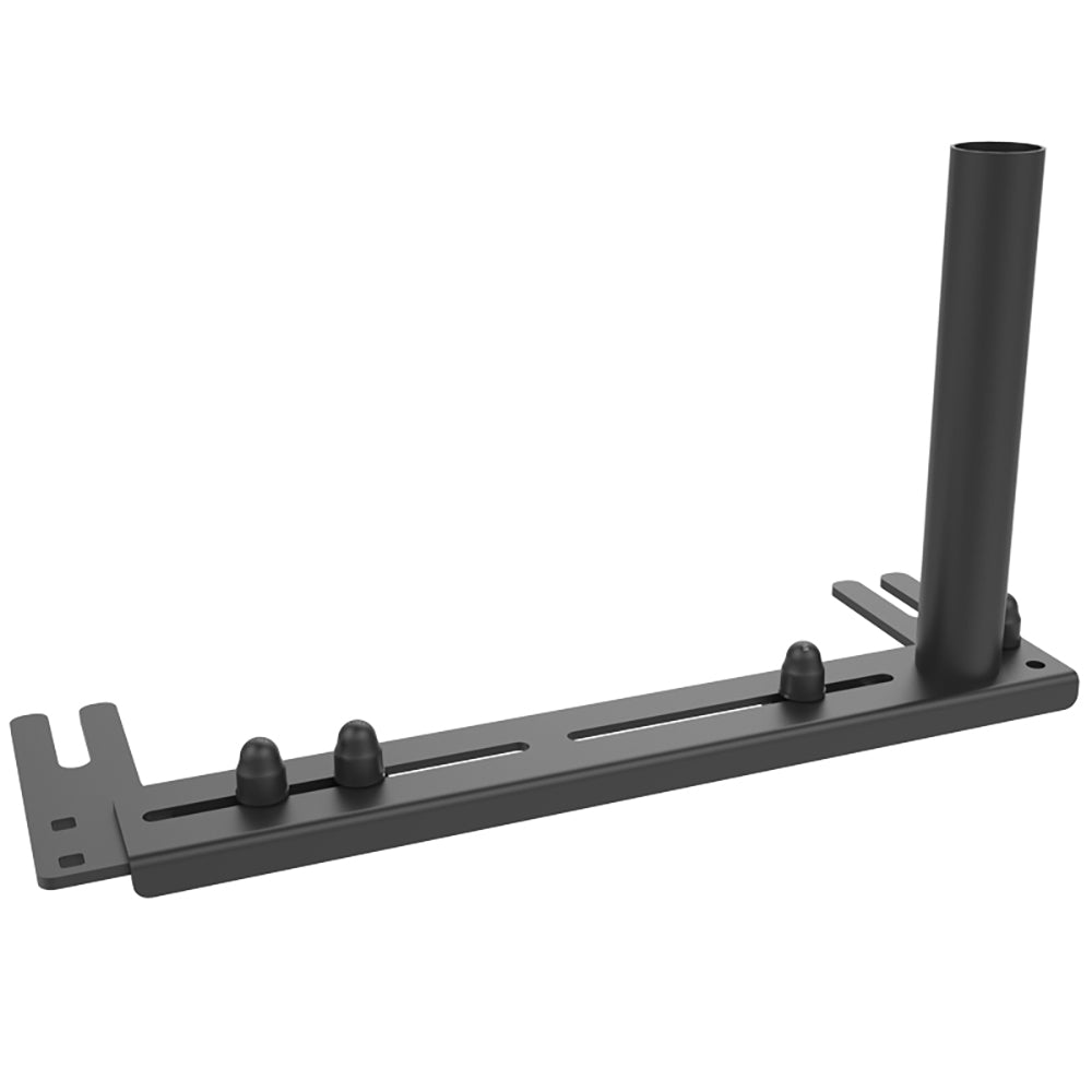 RAM Mounting Systems universal no-drill vehicle base for laptop mounts, designed for secure, tool-free installation in vehicles.