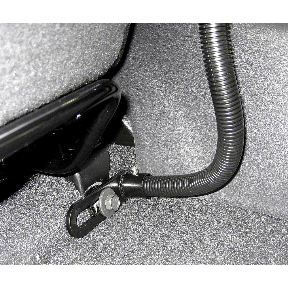 RAM Mount Pod I universal no-drill vehicle mount, showing a compact black mounting device for secure vehicle attachment.