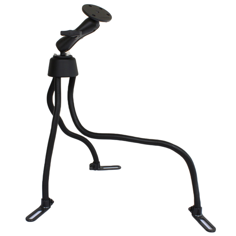 RAM Mount POD III No-Drill Mount w/Double Socket Arm, 2.5" Round Base &amp; 3.68" Round Base