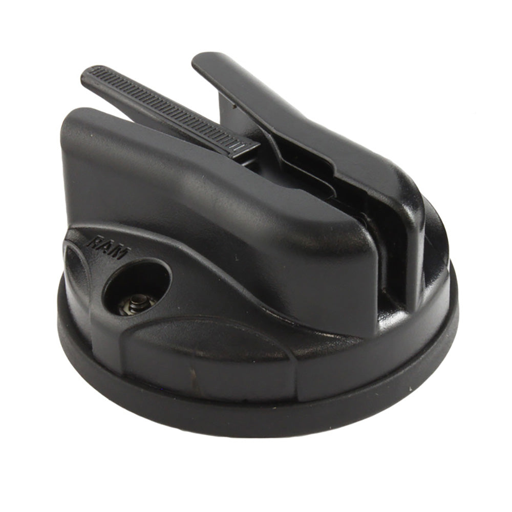 RAM Mounting Systems magnetic universal microphone clip adapter for vehicle mounts, designed to secure microphones in vehicles.