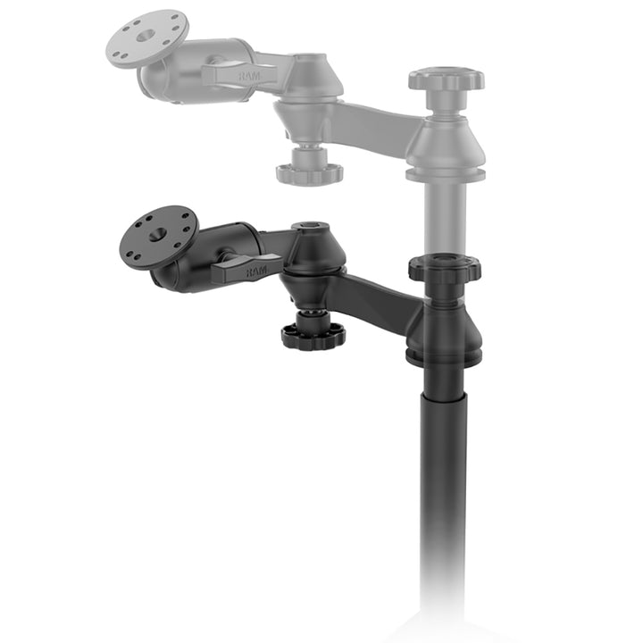 RAM Mounts No-Drill Universal Vehicle Floor Mount for secure, easy installation of electronic devices in cars and trucks.