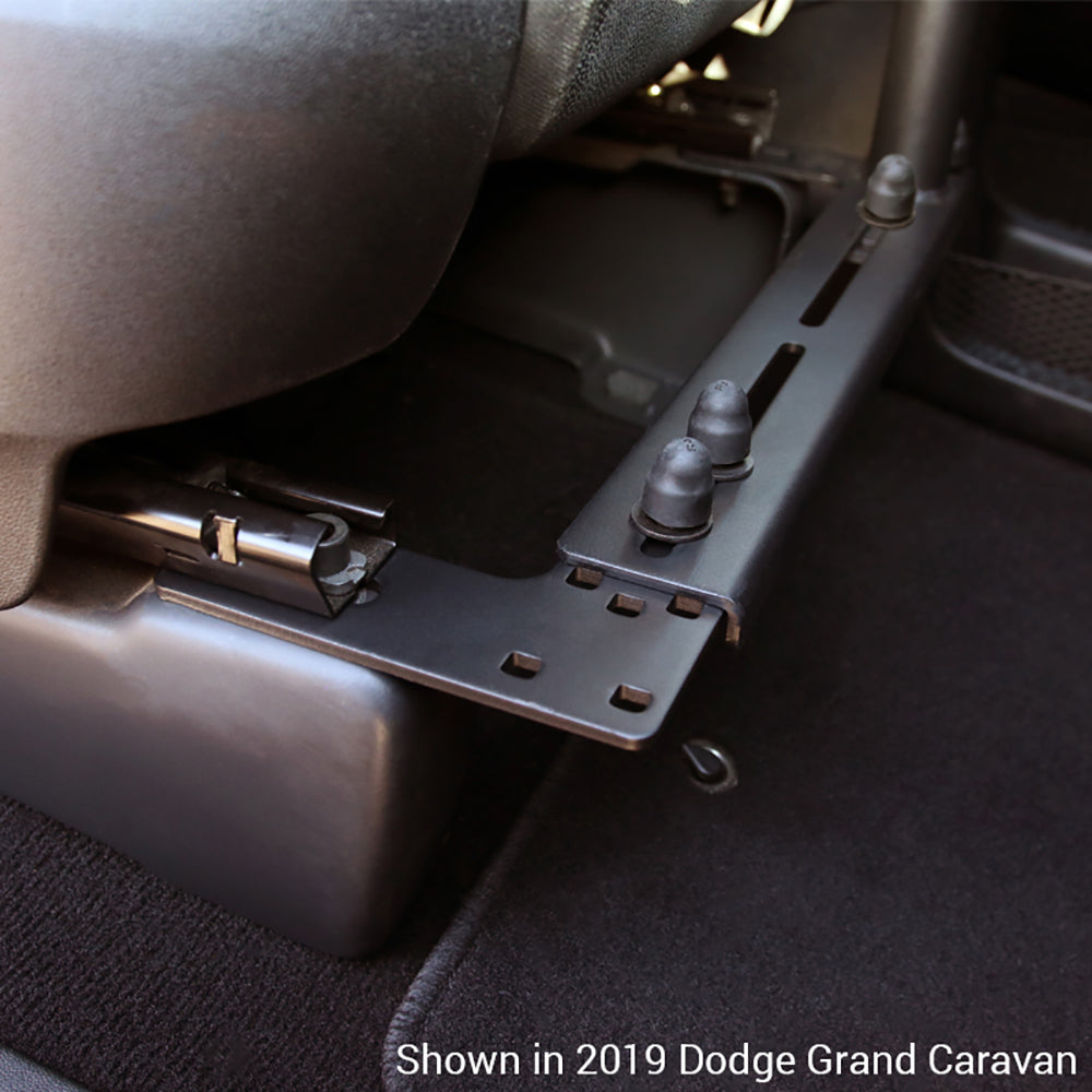 RAM Mounts No-Drill Universal Vehicle Floor Mount for secure installation of devices in cars or trucks