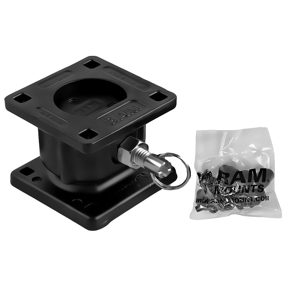 RAM Mount Remove-A-Pole Base for vehicle mounts, featuring durable construction and easy installation for secure device attachment.