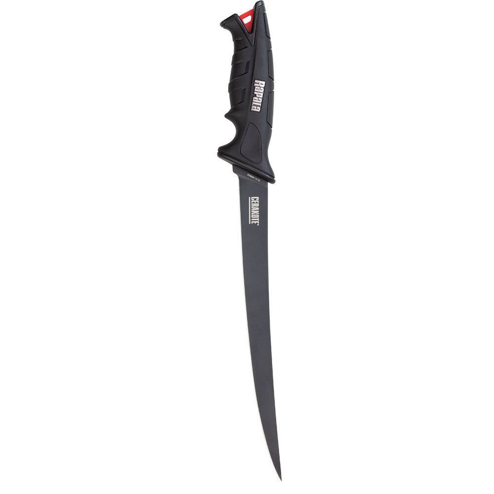 Rapala Stealth FXF 10-inch medium flex fillet knife for fishing, with a comfortable handle and sharp blade for precise fish filleting.