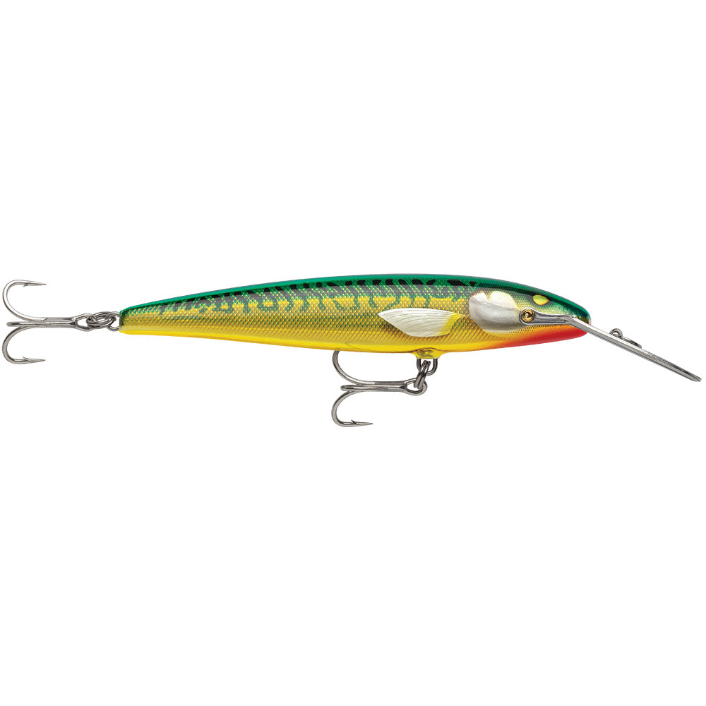 Rapala Countdown Magnum Elite 145 hard and soft bait in armored green mackerel color, designed for fishing enthusiasts.