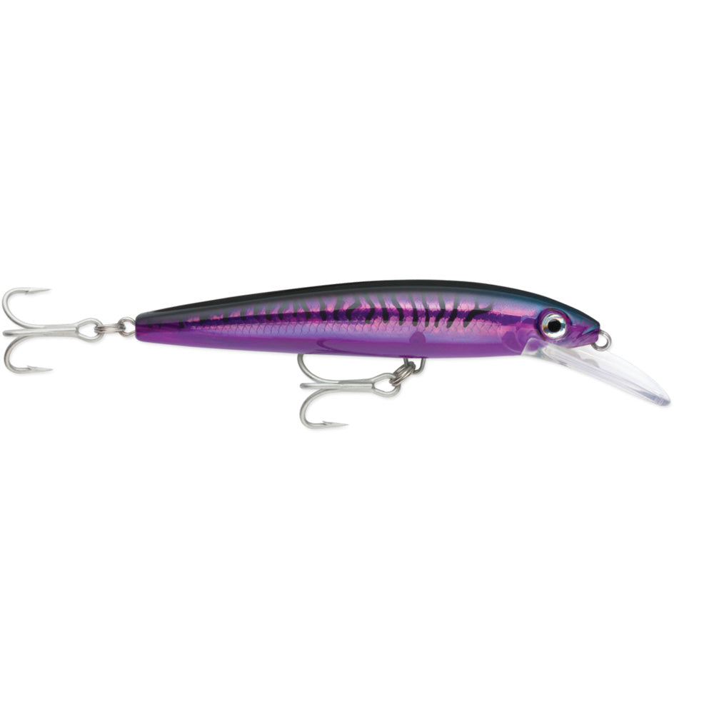 Rapala Husky Magnum 15 fishing lure, 5.5-inch purple mackerel hard and soft bait for freshwater and saltwater fishing.