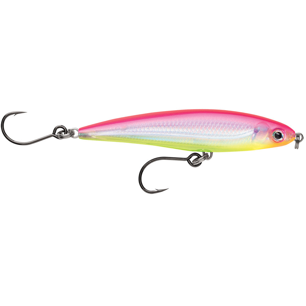 Rapala X-Rap Twitchin Minnow 4" Electric Chicken hard and soft bait with realistic fish design and vibrant color for fishing.