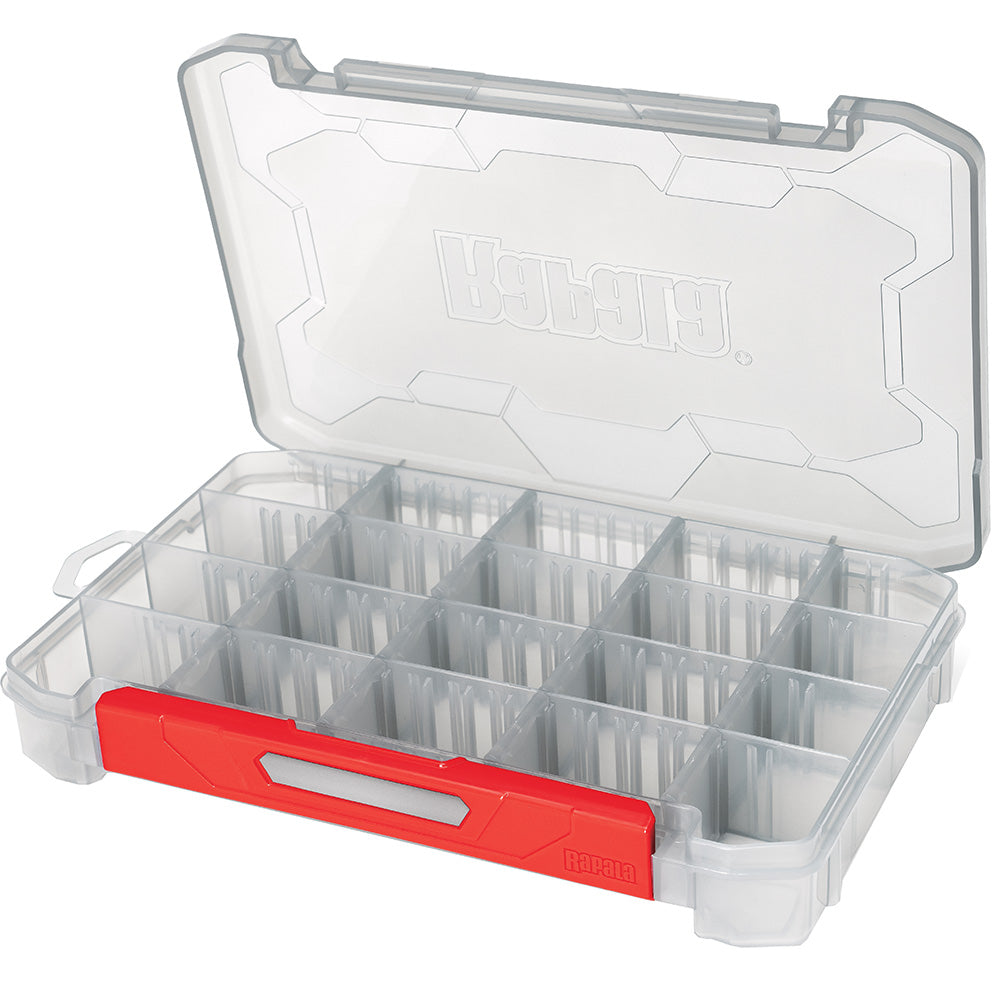 Rapala RapStack 3600 tackle storage tray with multiple compartments for organizing fishing tackle and accessories.