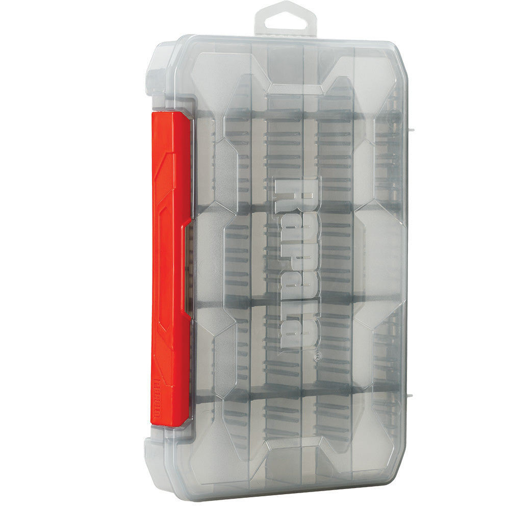 Rapala RapStack 3600 tackle storage tray with adjustable compartments for fishing tackle organization and easy access.