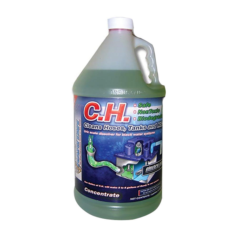 Raritan Marine Sanitation Hose Cleaner for tanks, 1-gallon size, used to clean and maintain marine sanitation hoses and systems.