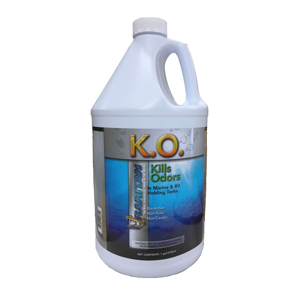 Raritan K.O. Kills Odors bio-active treatment gallon container for marine sanitation and odor control on boats