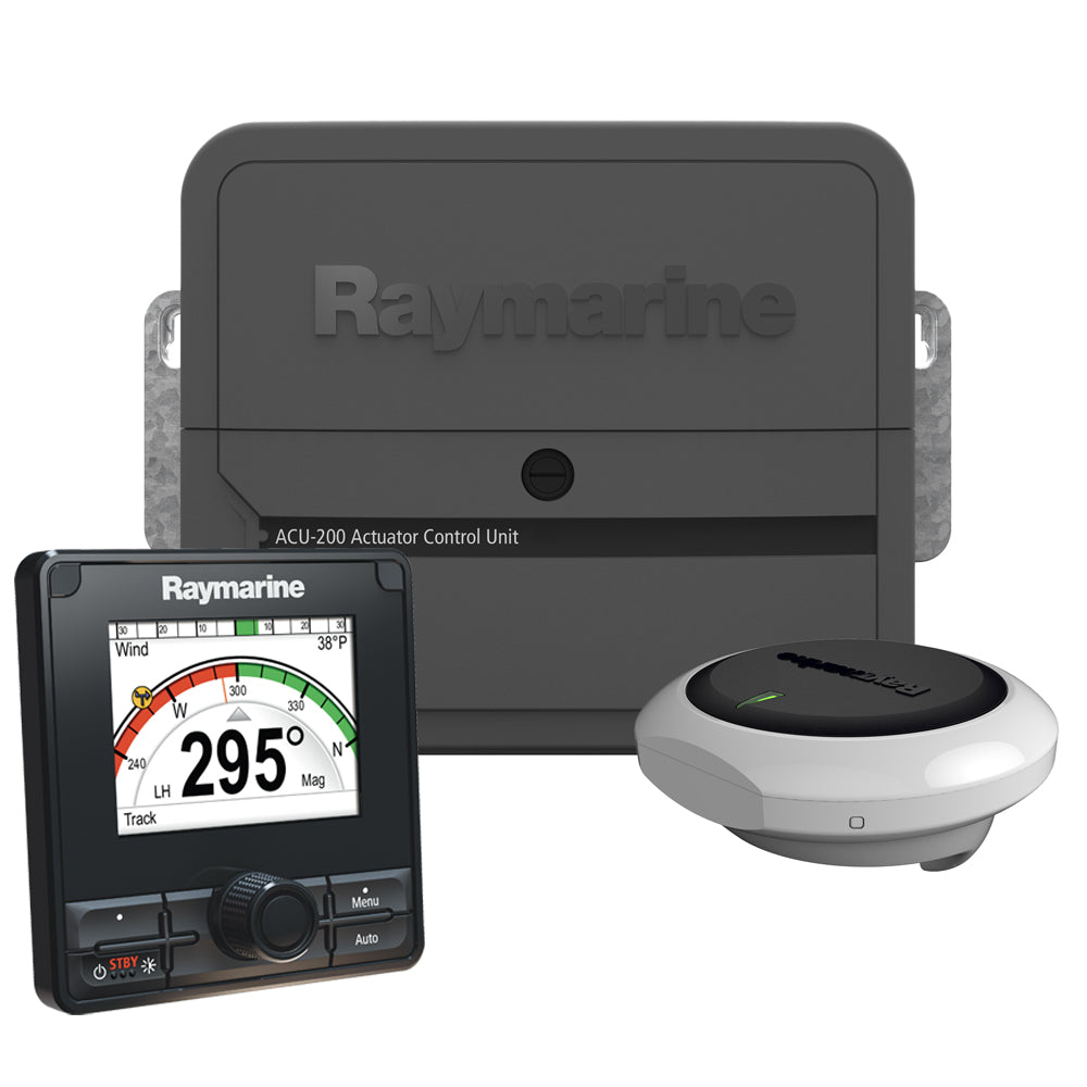 Raymarine EV-200 Power Evolution autopilot control unit for marine navigation and boat autopilot systems.