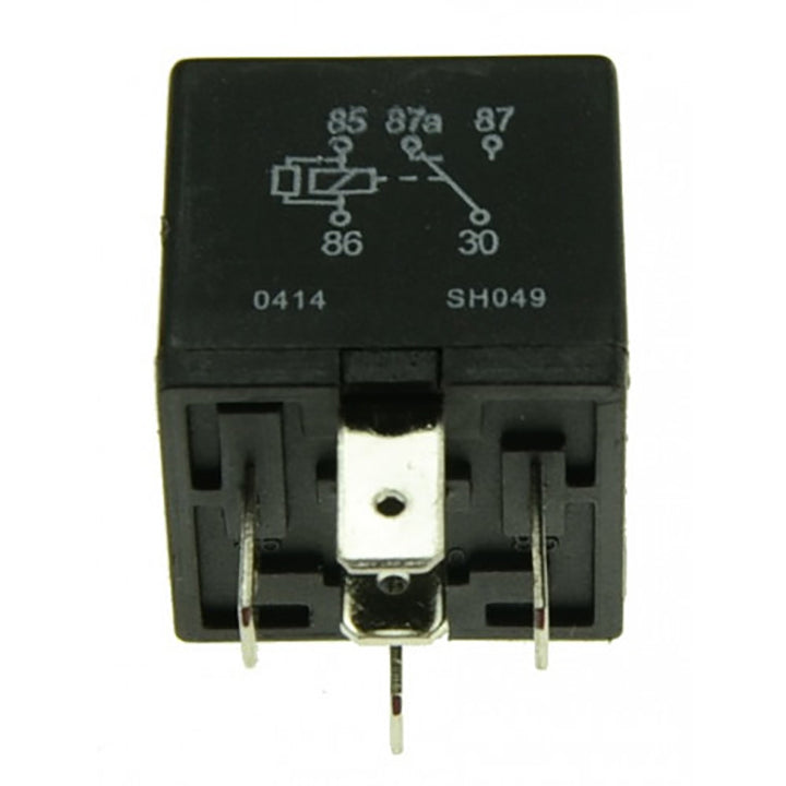 Regitar USA 30AMP single pole/double throw relay with 5 terminals, designed for engine accessories and electrical applications.