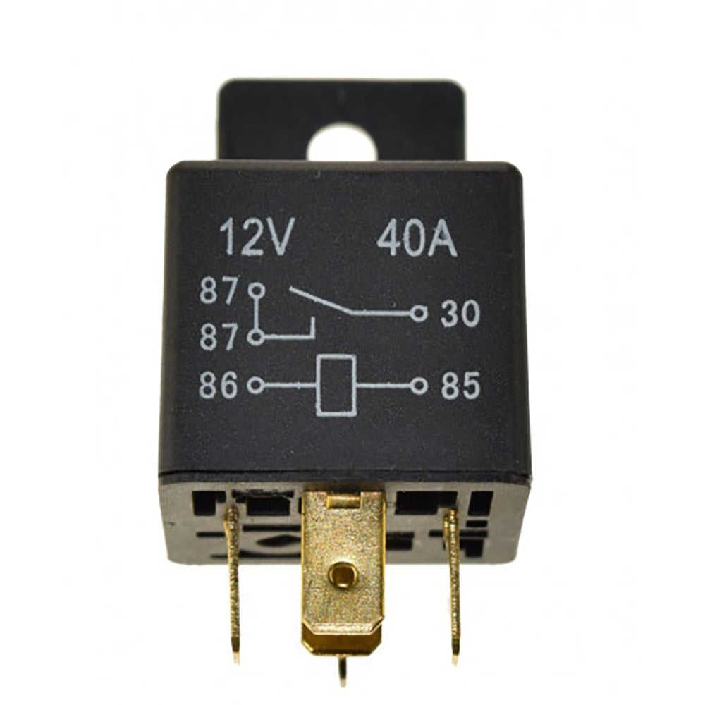 Regitar USA 30AMP relay with 5 terminals, single pole double throw, automotive relay for engine accessories.