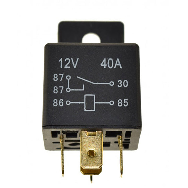 Regitar USA 30AMP relay with 5 terminals, single pole double throw, automotive relay for engine accessories.
