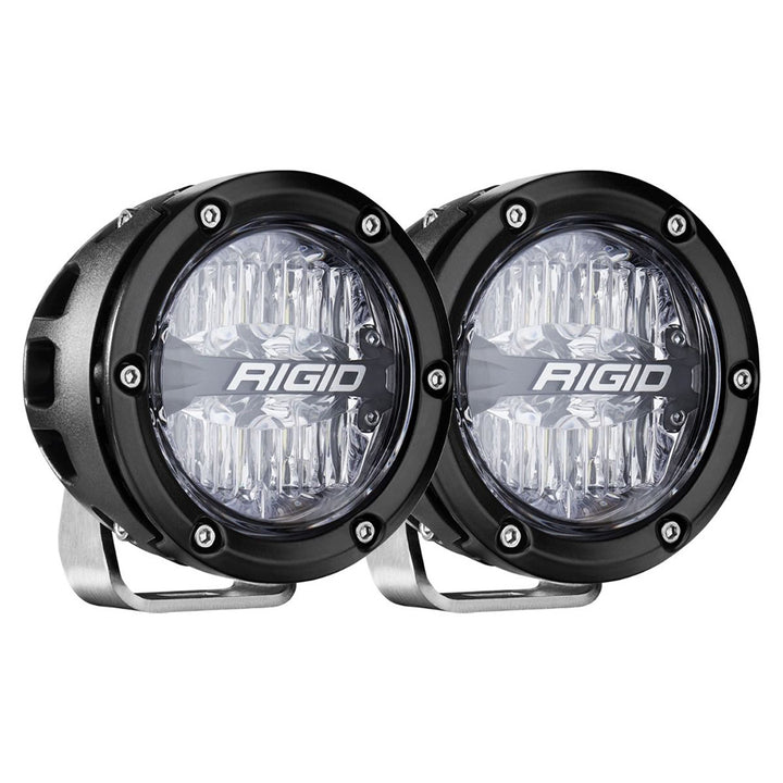Feu de route tout-terrain RIGID Industries série 360 ​​RGBW 4" avec rétroéclairage RGBW - Lot de 2