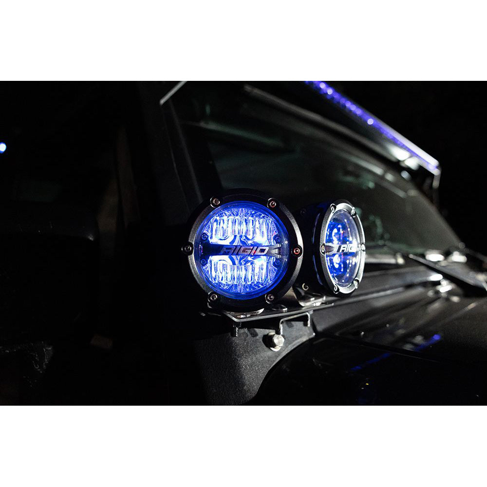 Feu de route tout-terrain RIGID Industries série 360 ​​RGBW 4" avec rétroéclairage RGBW - Lot de 2