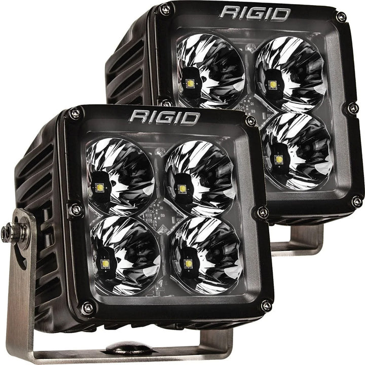 Pair of RIGID Industries XL Radiance RGBW Light Pods with bright LED lighting for off-road and automotive use.