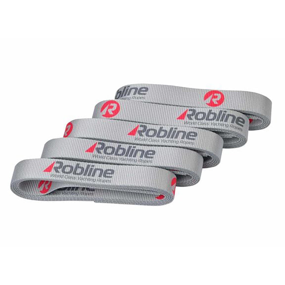 Robline UV-stable nylon sail ties, 78-inch length, 1-inch wide, 5-pack for securing sails and marine accessories