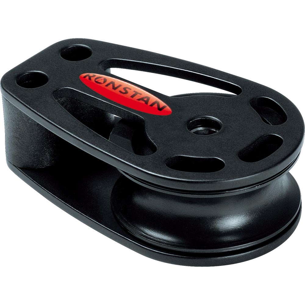 Ronstan Series 40 all-purpose single cheek block for sailing, featuring durable construction and compact design.