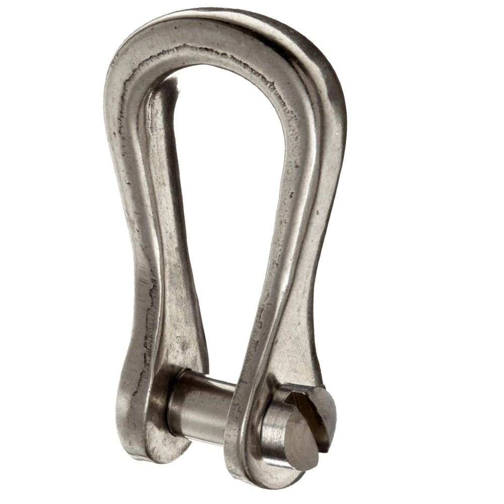 Ronstan narrow slotted pin shackle with 3/16 inch pin, 13/32 inch length, and 5/16 inch width, used for marine rigging and hardware.
