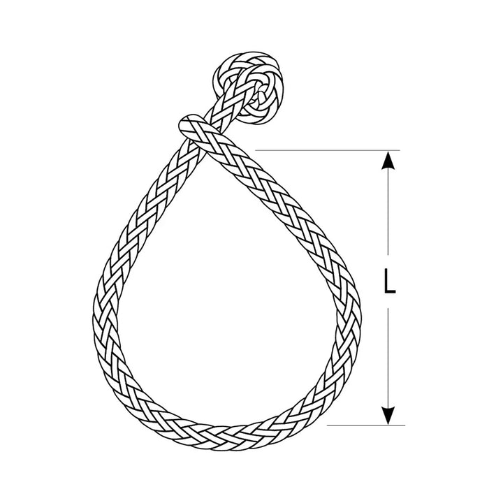 Ronstan Soft Shackle Size XS with 2.5mm x 50mm design and Robline Line for secure sailing rig connections.