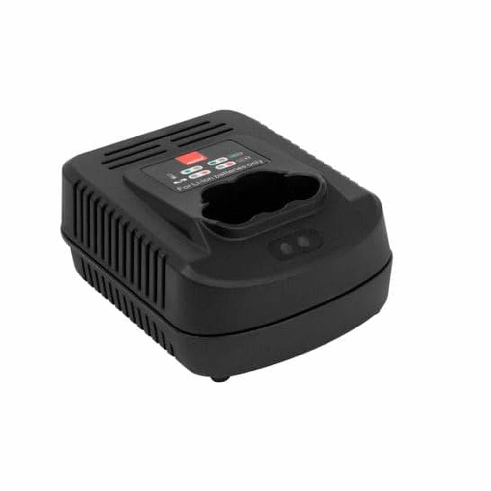 RUPES battery charger for iBrid Mini batteries with LED indicators, used for cleaning equipment maintenance.