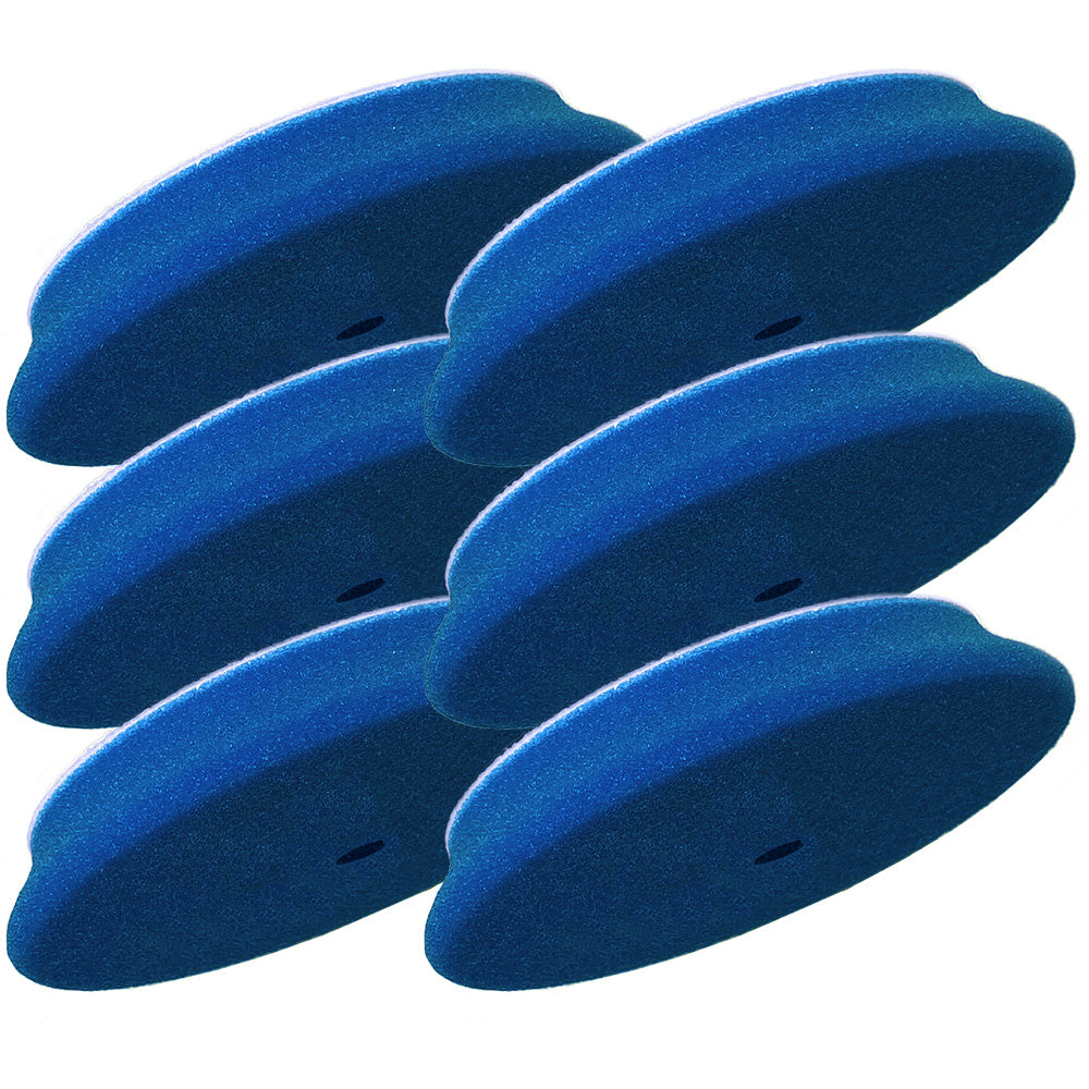 RUPES D-A Coarse Foam Pad 40mm blue cleaning pads, 6-pack for polishing and detailing, durable foam material.