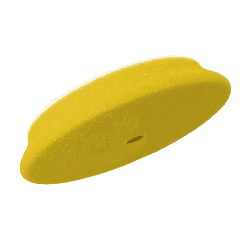 Yellow RUPES D-A Fine Finishing Foam Pad for cleaning, 150/180mm size, used for polishing and finishing surfaces.