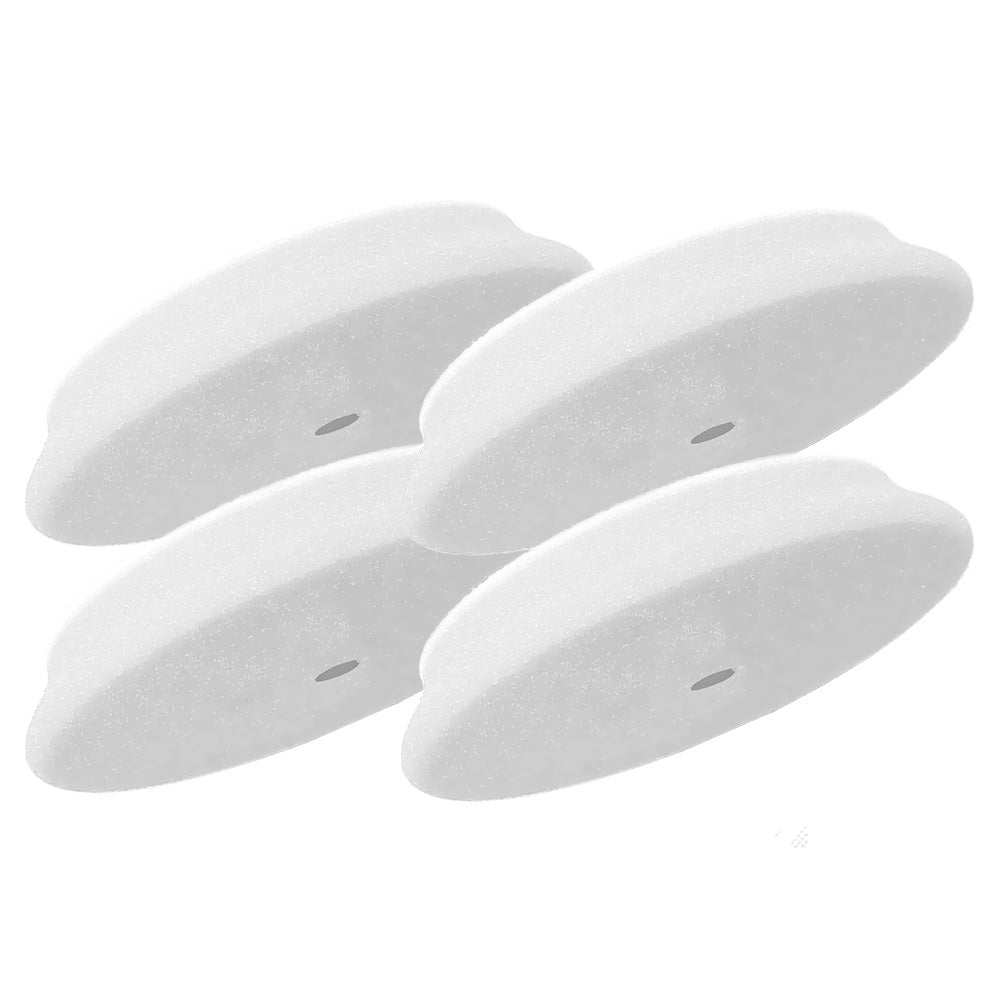 Set of four RUPES D-A Ultra Fine Polishing Foam Pads, 70mm white cleaning pads for fine polishing tasks.