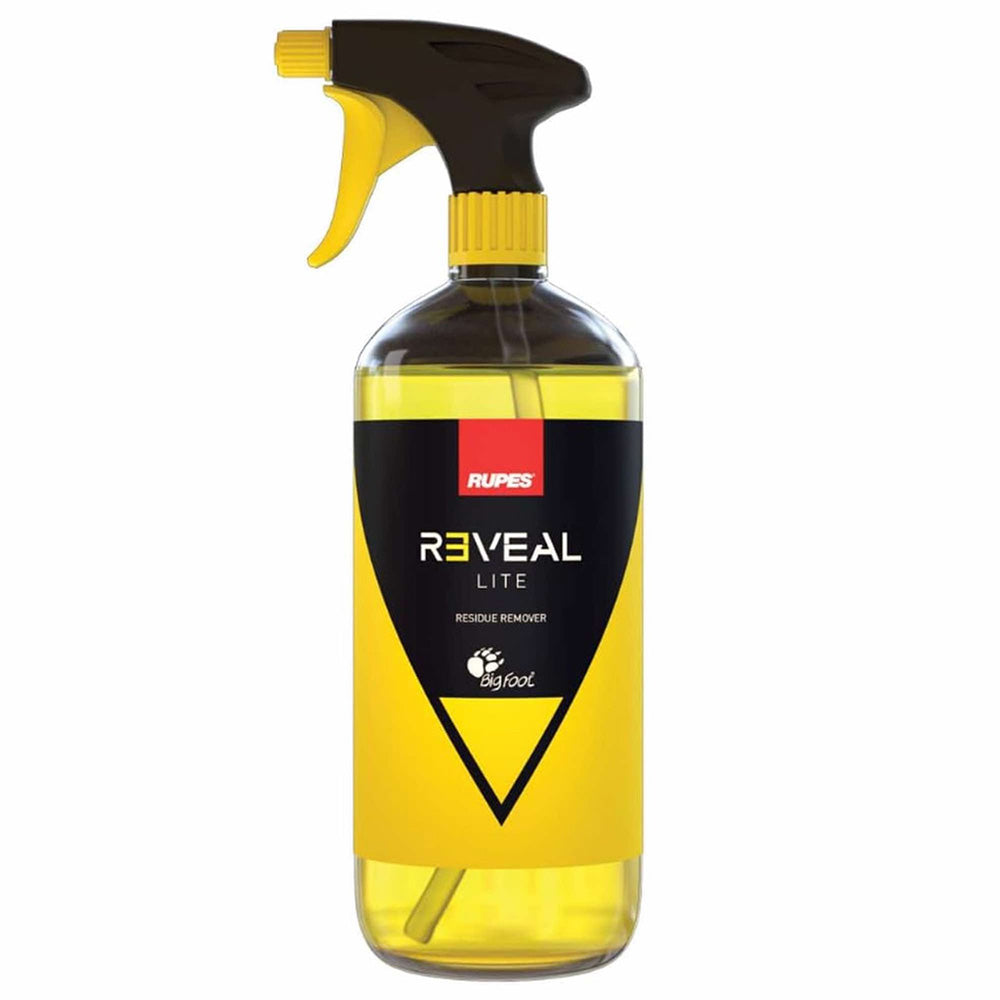 RUPES Reveal Lite-Residue Remover 750ml cleaning product bottle with label and cap, used for residue removal and surface cleaning.