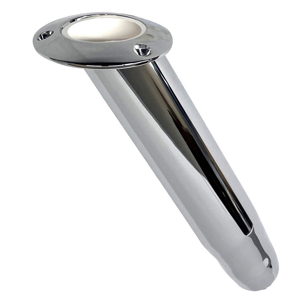 Rupp Marine large HD 30-degree swivel rod holder mounted on a boat, designed for secure fishing rod storage.