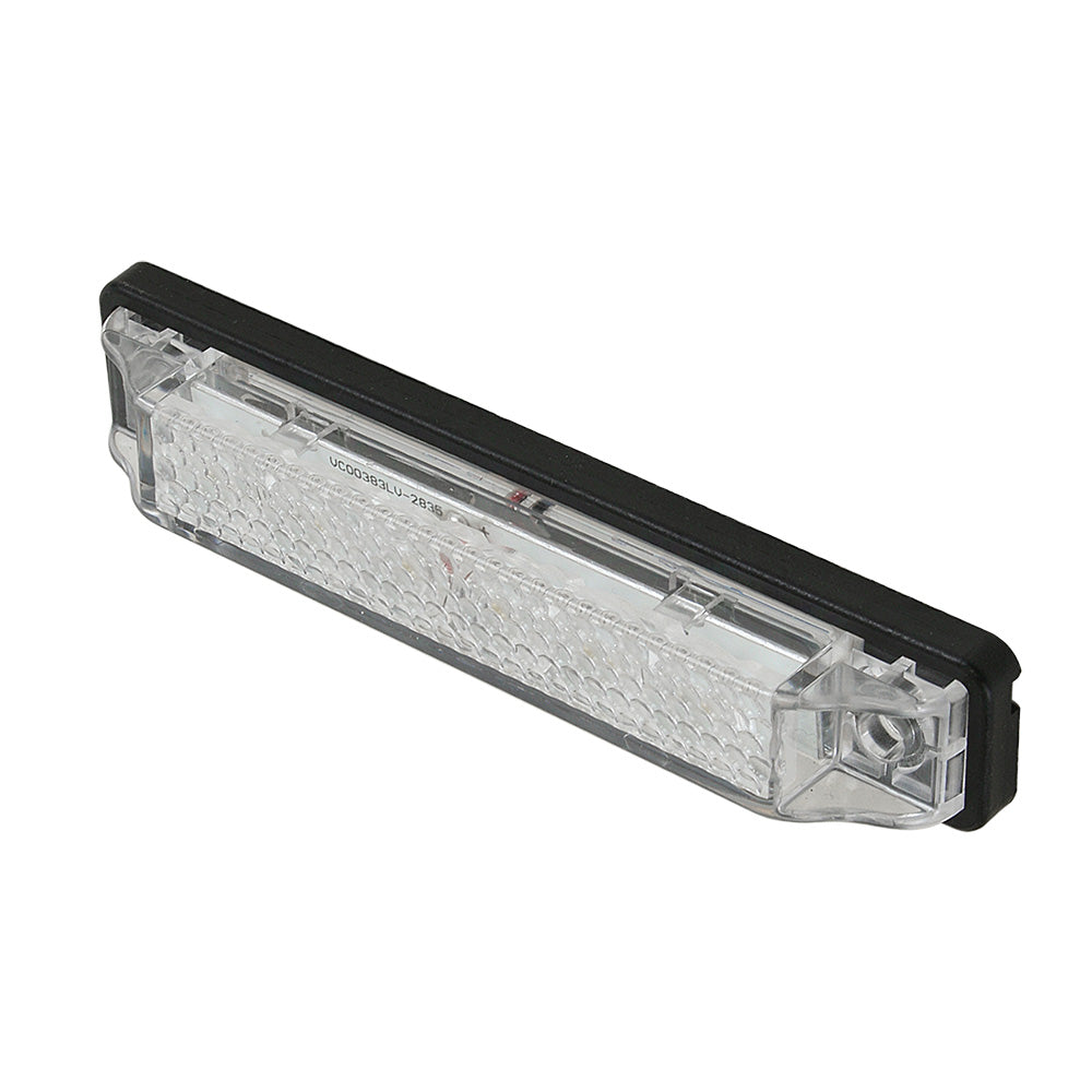 Scandvik 4-inch LED light strip in blue with gasket, 12V marine accessories for boat lighting and interior illumination.