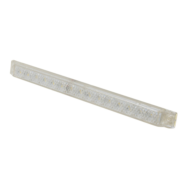 Blue Scandvik 8-inch LED light strip with gasket, 12V accessory for marine or boat lighting applications.