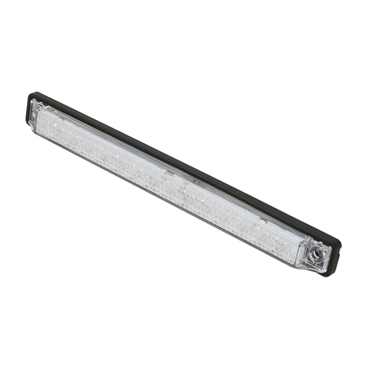 Scandvik 8-inch white LED light strip with gasket, 12V accessory for marine or outdoor lighting applications.