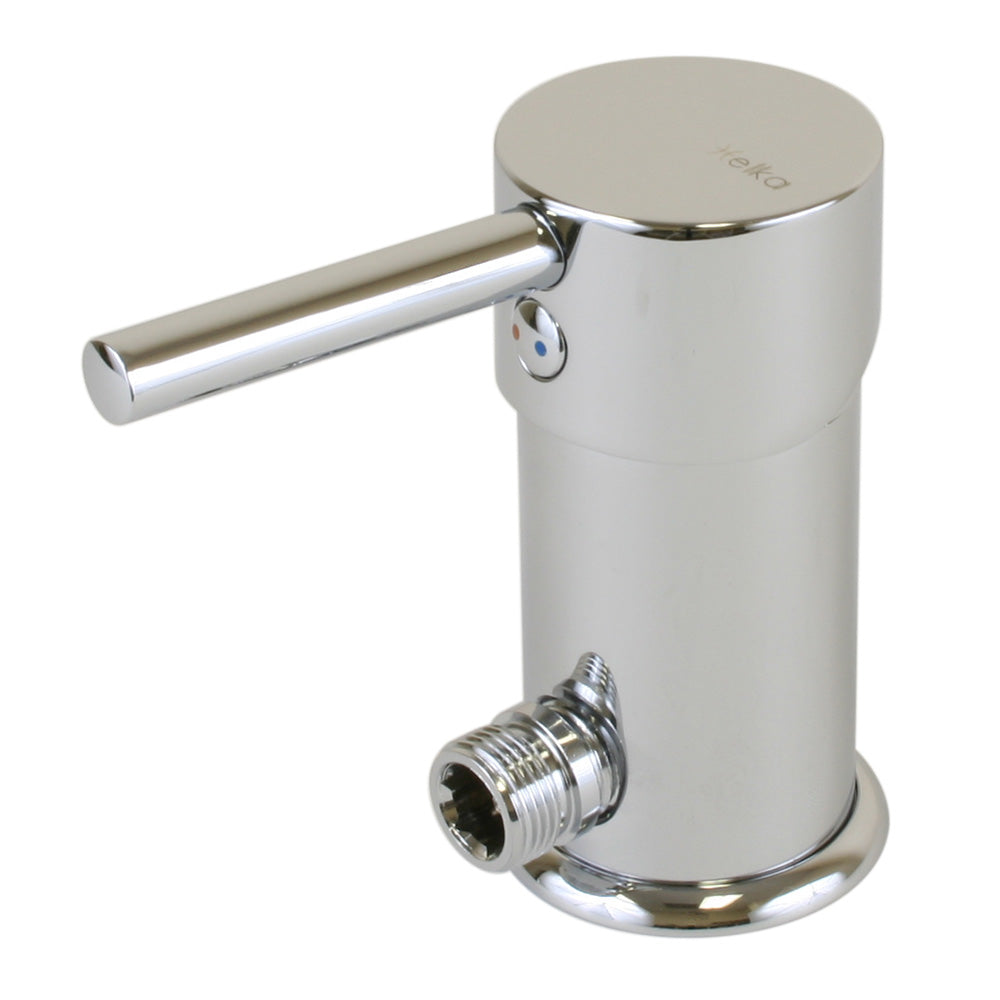 Scandvik minimalistic compact single-level deck mount mixer with 3/8" and 1/2" fittings, accessories for plumbing.