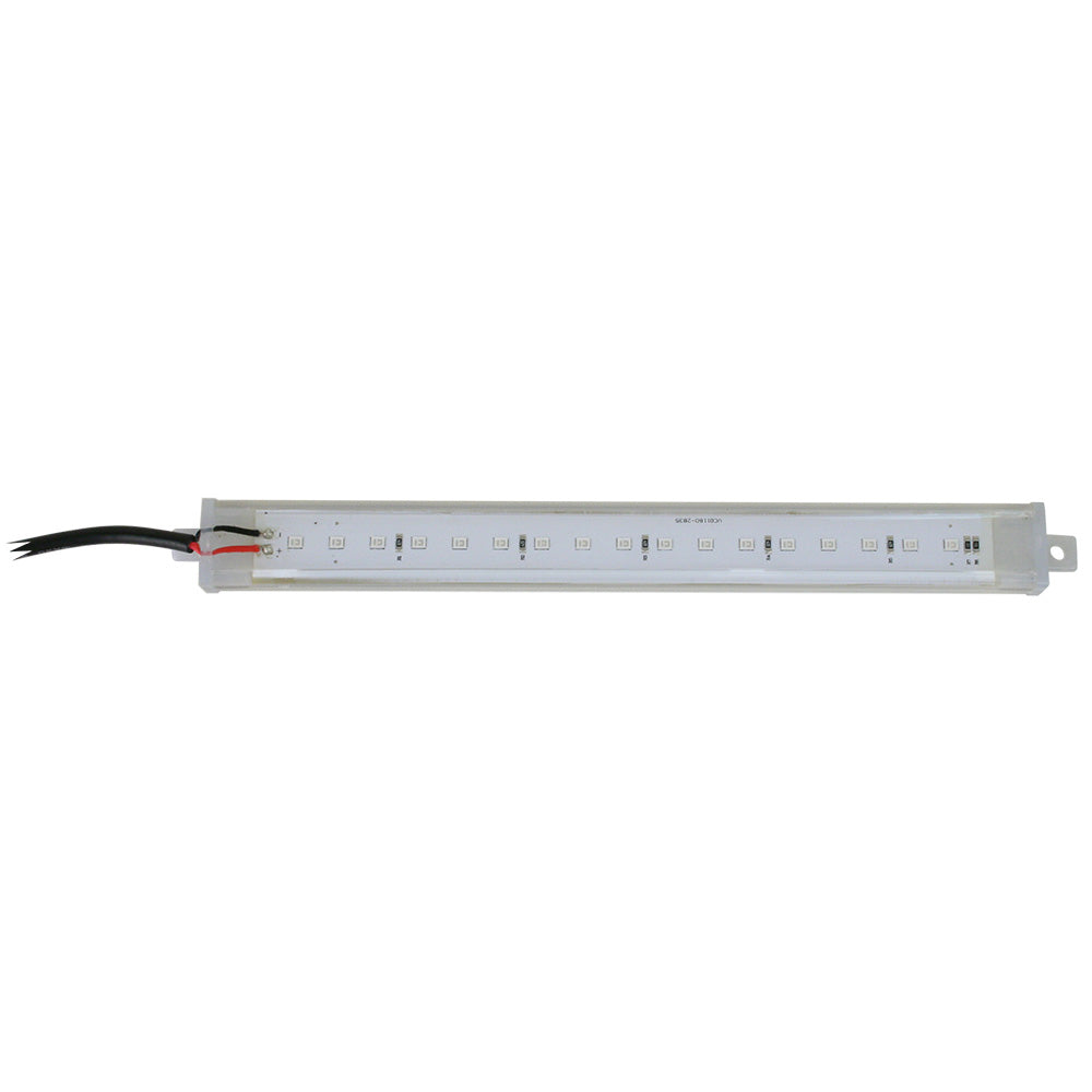 Blue 8-inch Scandvik Scan-Strip Light accessory with LED illumination, designed for marine or boat lighting applications