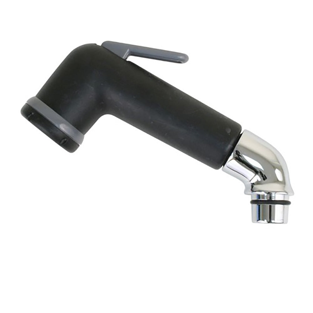 Scandvik black shower handle accessory with sleek design, suitable for modern bathroom showers.