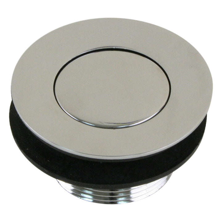 Chrome-plated brass Scandvik sink drain with flip stopper, designed as a durable bathroom or kitchen sink accessory.
