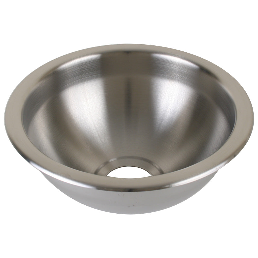 Scandvik SS sink basin with brushed finish, 9 inches by 4 inches, showcasing its sleek stainless steel design.