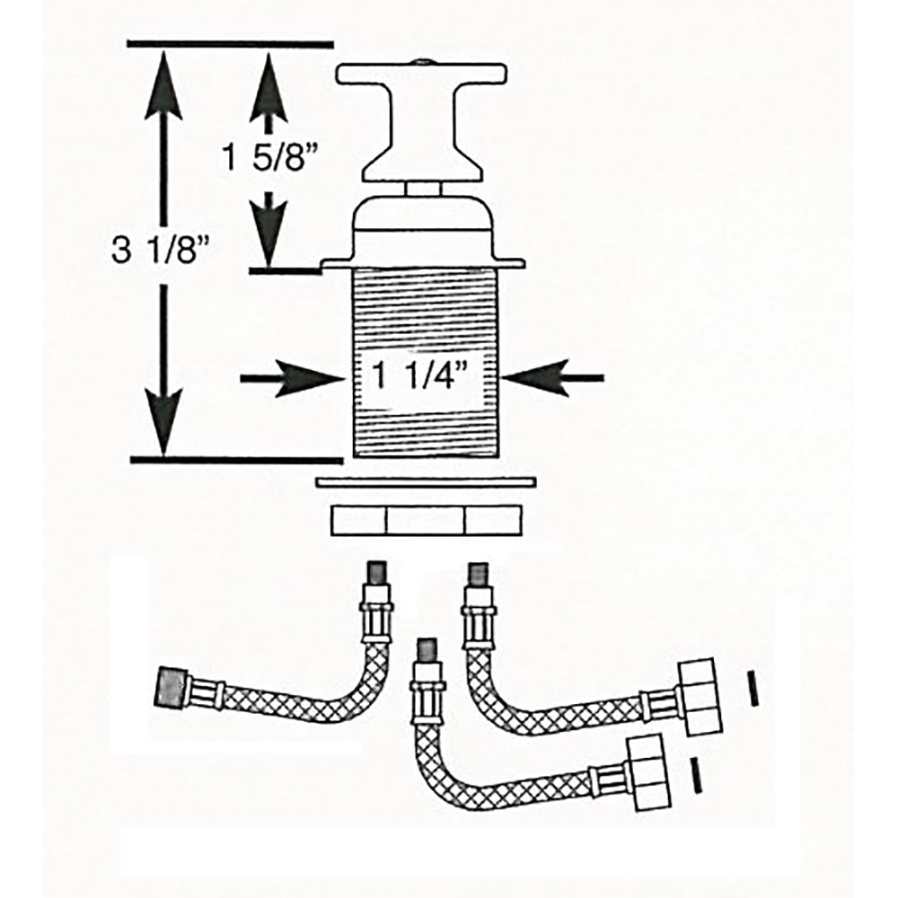 Scandvik T-Handle Shower Mixer Control accessory with chrome finish and ergonomic design for easy temperature adjustment.