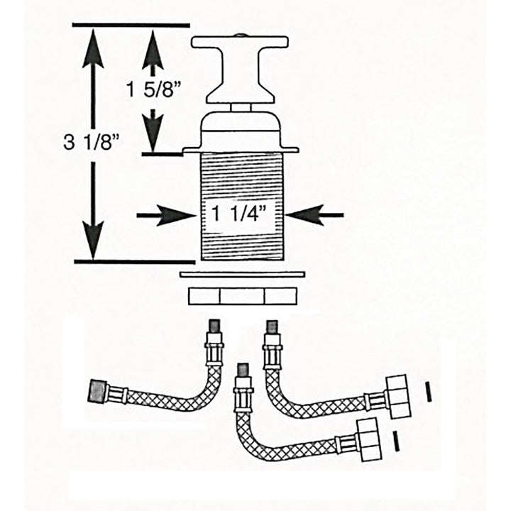 Scandvik T-Handle Shower Mixer Control accessory with chrome finish and ergonomic design for easy temperature adjustment.